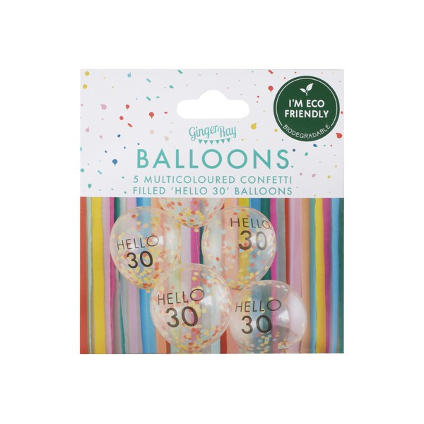 Ballons Anniversaire Confettis Multicolores Hello France Effect