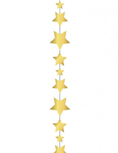 Guirlande ballon étoile 2m doré