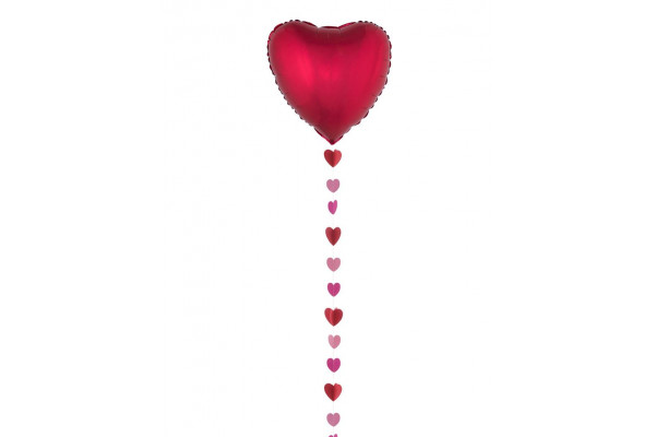 guirlande coeur ballon rouge