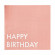16 Serviettes Happy Birthday rose orangé papier