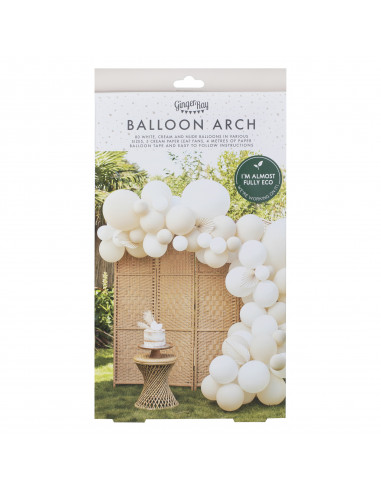 Arche de Ballons Nude & Blanc