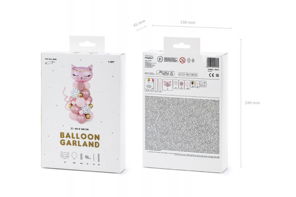 bouquet ballons chat rose pack