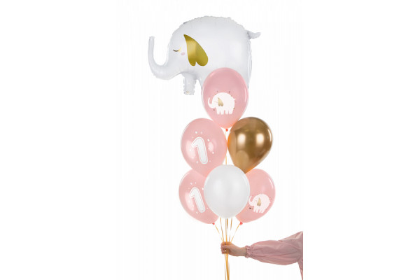 Ballon naissance éléphant rose x 6