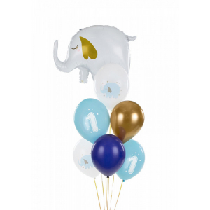 bouquet ballons bleu elephant 2