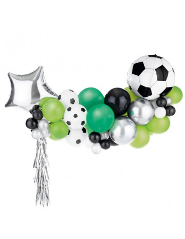 Kit arche de ballons football vert et noir