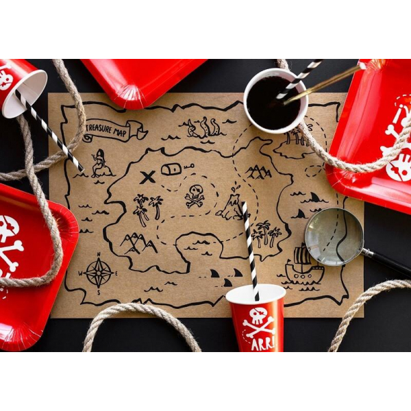 10 Pailles En Carton Pirate Noires 20cm - Déco Thème Pirate | Pour Anniversaire, Fête Enfants