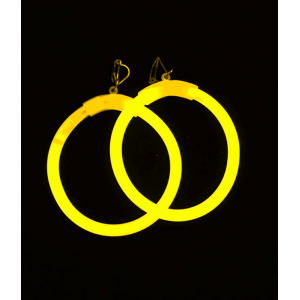 boucles d'oreilles jaunes fluo
