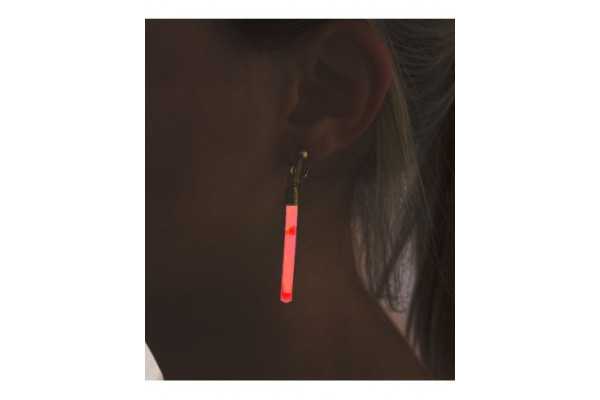 boucles d'oreilles fluo rouge