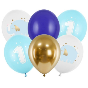 bouquet ballons bleu elephant