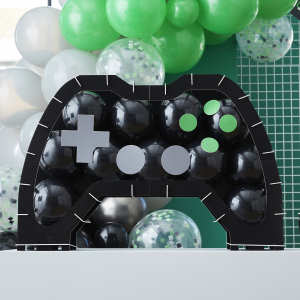 structure ballons manette jeux video noir