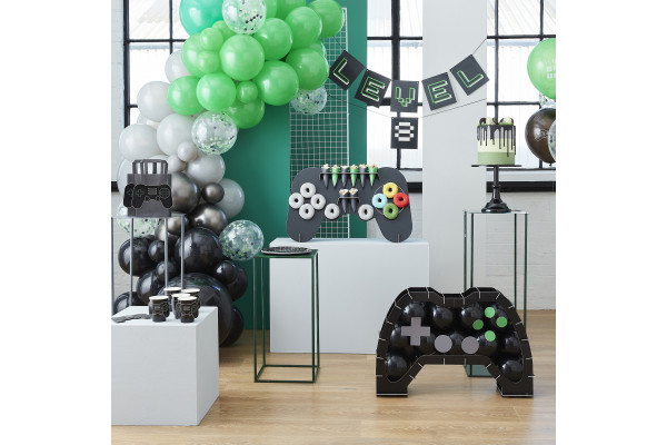 structure ballons manette jeux video ambiance