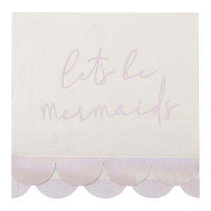 serviettes sirene anniversaire