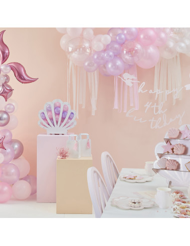 Ballon queue de sirène : décoration anniversaire fille