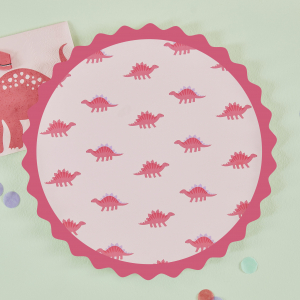 assiettes dinosaures roses 2