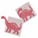 16 Serviettes en papier dinosaure rose