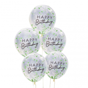 ballons confettis verts