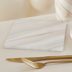 serviettes marbres blancs 2