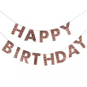 guirlande anniversaire rose