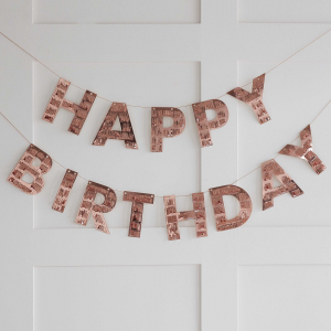 guirlande anniversaire rose 2