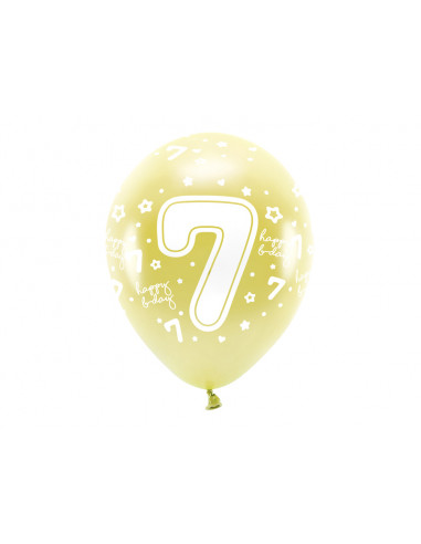 ballons chiffre 7 or