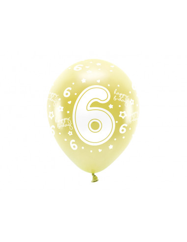 ballons or chiffre 6