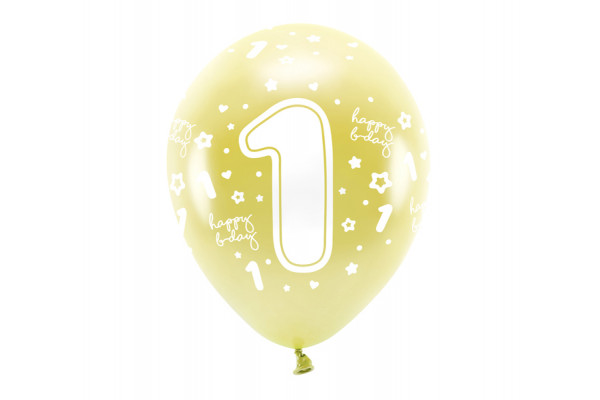 ballons chiffre 1 or