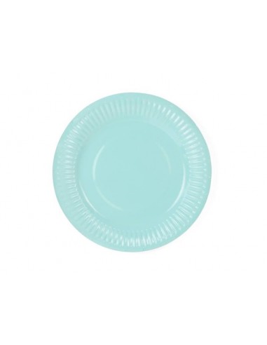 6 assiettes turquoise