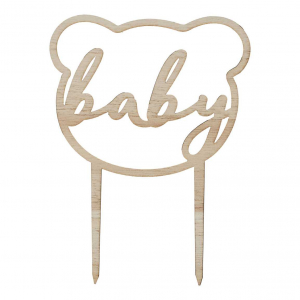 cake topper ours bois