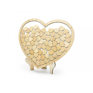 livre d'or bois coeur