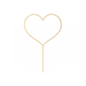 cake topper bois coeur