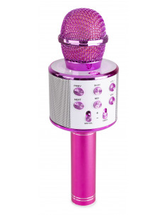 Microphone Bluetooth sans fil pour enfants - Cadeau et jouet, rose