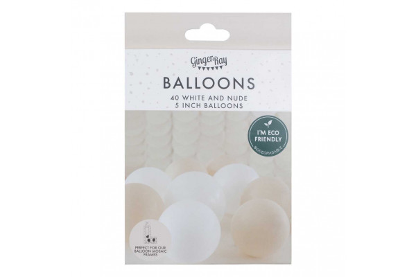 ballons nude et blanc pack