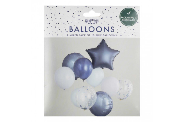 ballons bleu marine etoile pack