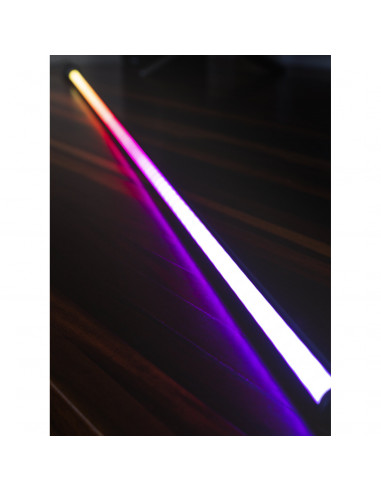 Tube lumineux RGB sur pied noir - 1m50