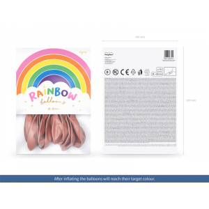 ballons rainbow rose gold 2