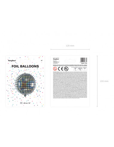 Ballon aluminium boule de disco 40 cm : Deguise-toi, achat de Decoration /  Animation