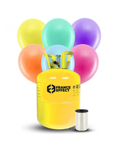 kit bouteille helium ballons multicolore