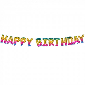guirlande ballons arc-en-ciel anniversaire 2