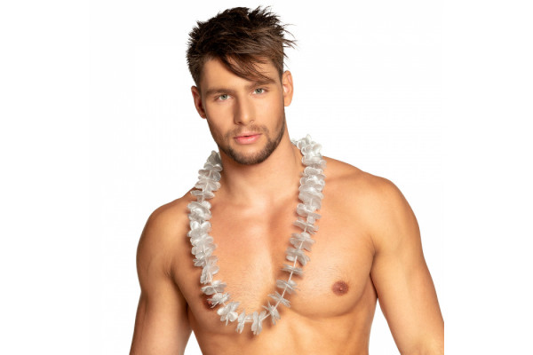 colliers hawaiiens argent  homme