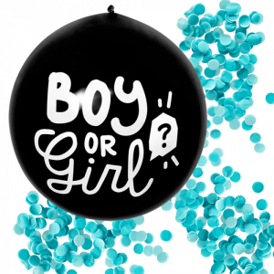 ballon confettis bleu gender reveal