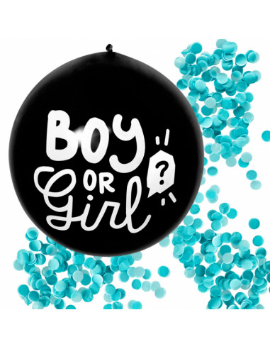 ballon confettis bleu gender reveal