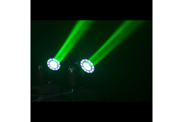 lyre led beam effets verts