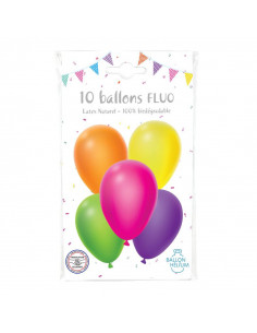 Ballons FLUO assortis 25 cm
