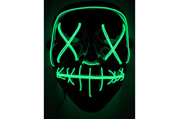 masque led lumineux vert
