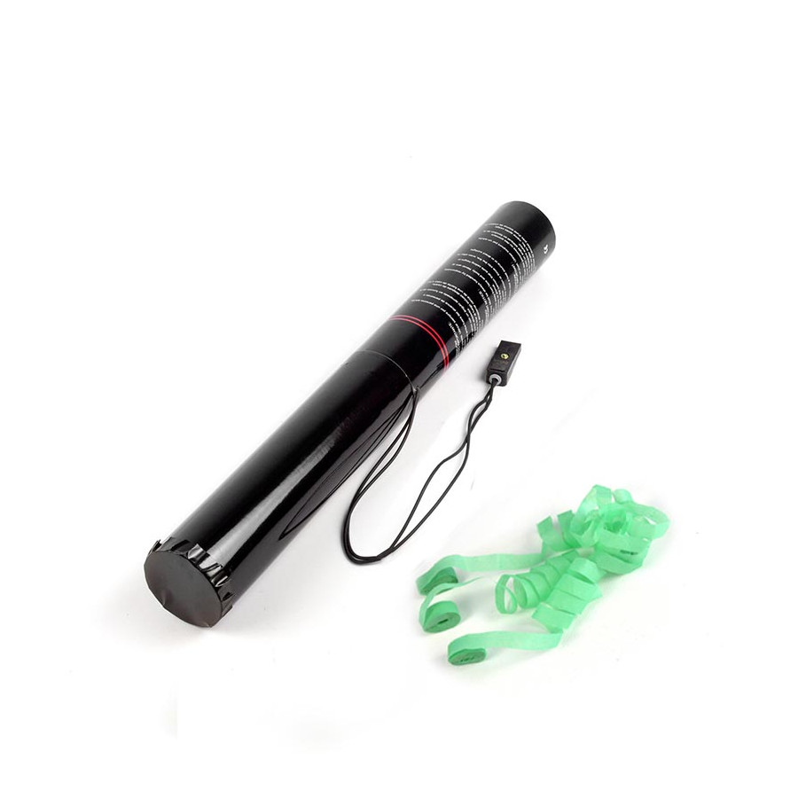Canon à confettis électrique 40 cm Vert clair Streamer France Effect
