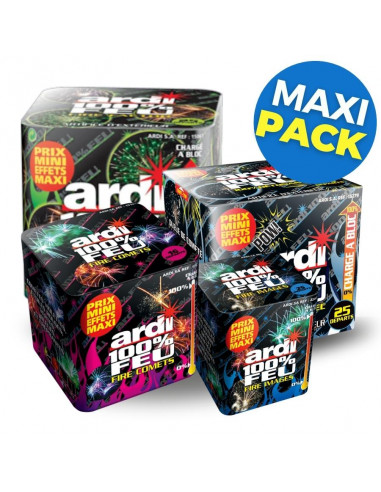 Maxi Pack 4 Feux d'artifice 100% FEU ARDI