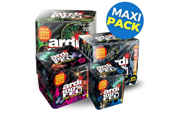 Maxi Pack 4 Feux d'artifice 100% FEU ARDI