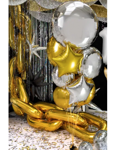 Ballon en aluminium Bonne Année Etincelant - 45 cm - Jour de Fête