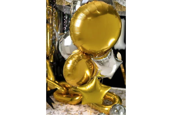 ballon aluminium dore ambiance