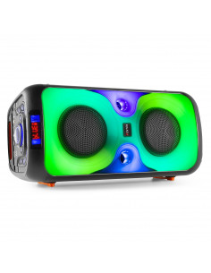 Enceintes, baffle et amplis DJ Fenton FT208LED Enceinte sono portable  Bluetooth avec Batterie 2 x 8, puissance 500W, Enceinte portable avec  roulettes, USB, SD